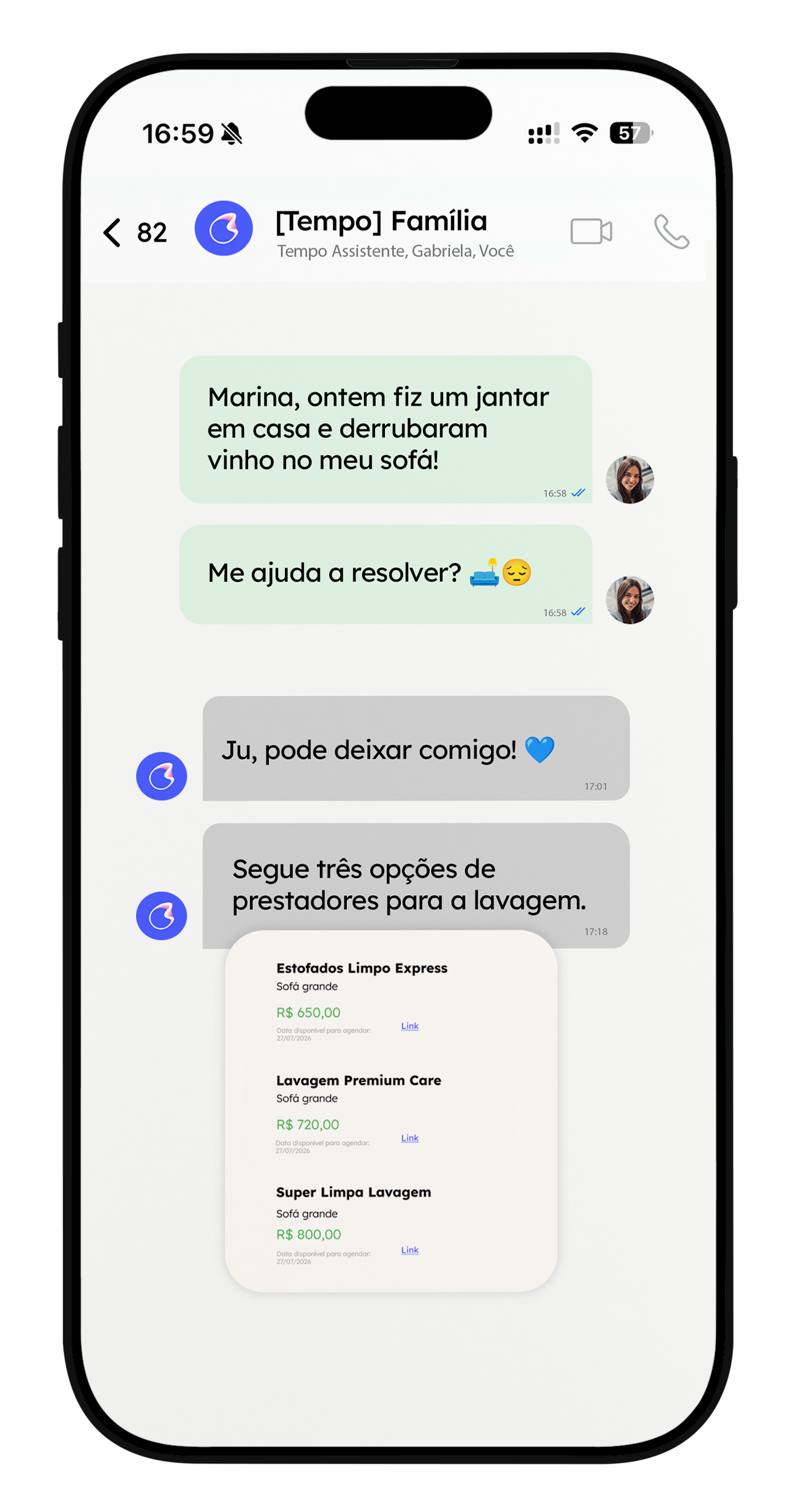 A assistente assume e te poupa